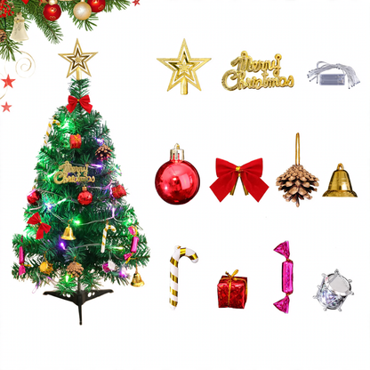 Mini-Weihnachtsbaum aus PVC, 30 cm, mit Beleuchtung