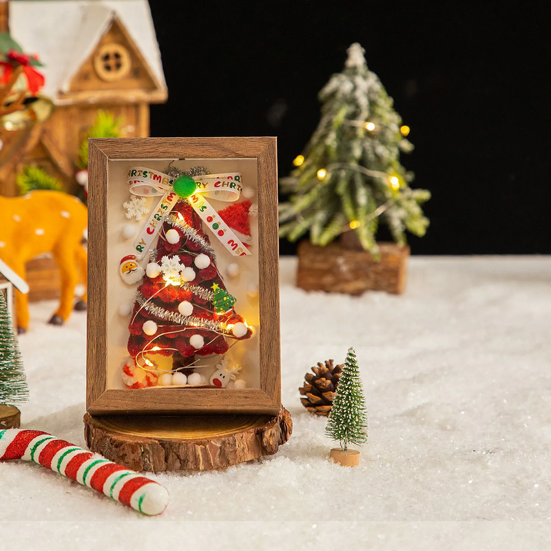 DIY-Weihnachtsbaum-Set aus Holz, 12x28 cm