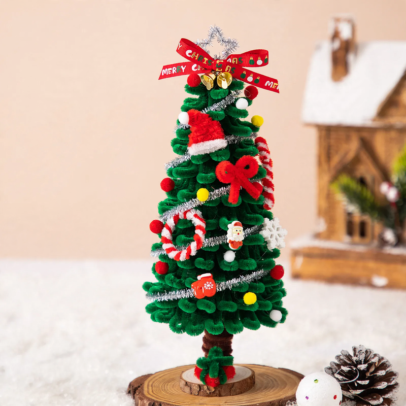 DIY-Weihnachtsbaum-Set aus Holz, 12x28 cm