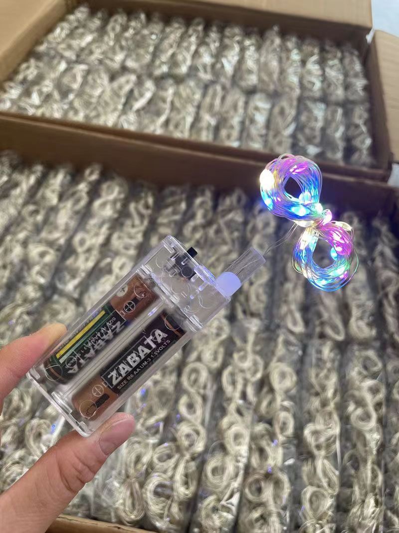 LED-Kupferdraht-Lichterkette mit Batteriebox