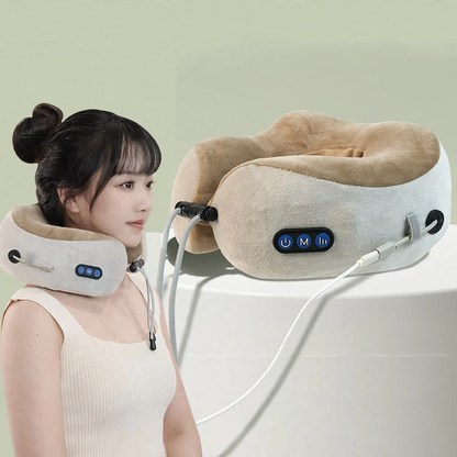 U-förmiges Nackenkissen mit Massagefunktion