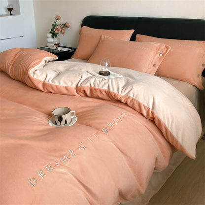 Hochwertiges Milchfaser-Fleece Bettwäsche-Set, extra warm