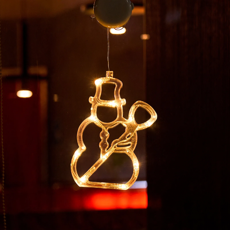 LED-Fensterleuchte mit Saugnapf, weihnachtliches Design
