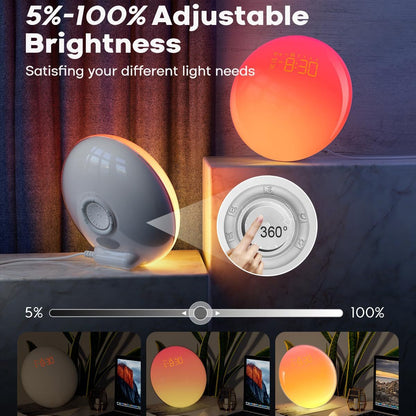 Intelligente Lichtwecker-Leuchte mit Sonnenaufgangssimulation