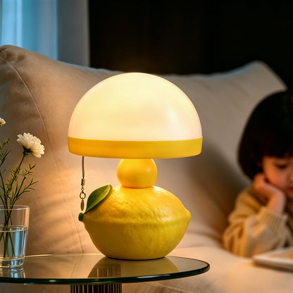 Tischlampe Zitrone, modern, mit Zugschnur