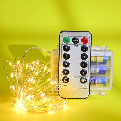 LED-Kupferdraht-Lichterkette mit Fernbedienung