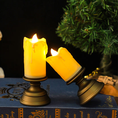 LED-Kerze mit Tropfenoptik im Vintage-Stil