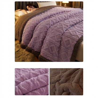 Flauschige Flanell-Wohndecke, gestreift, verschiedene Größen
