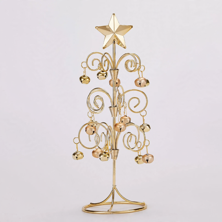 Mini-Weihnachtsbaum aus Eisen mit Glocken, 26 cm