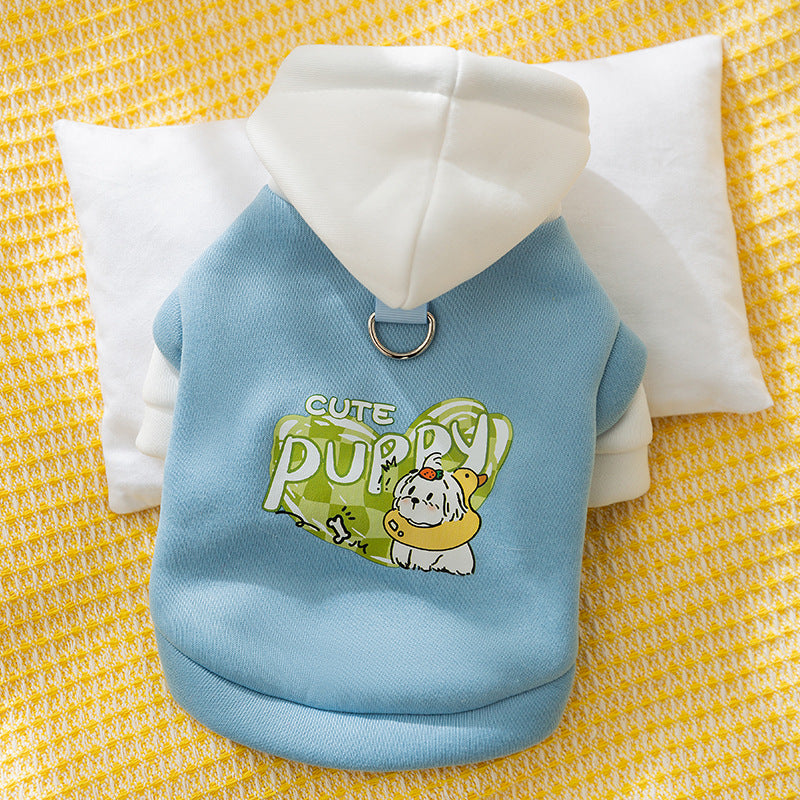 Kapuzen-Sweatshirt mit Cartoon-Design für Hunde und Katzen