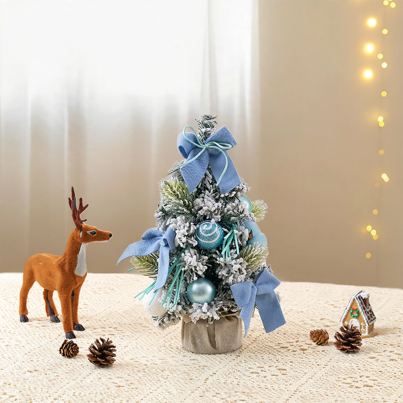 Mini-Weihnachtsbaum mit Schleifendekoration, PVC