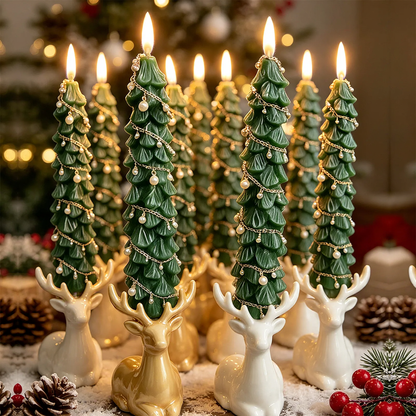 Dekorative LED-Weihnachtsbaum-Kerze mit Fernbedienung