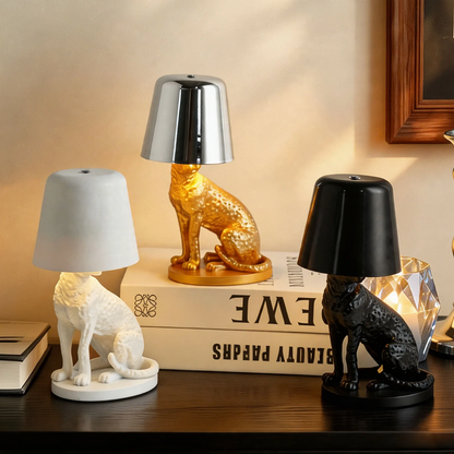 Kauernde Leopard Tischlampe