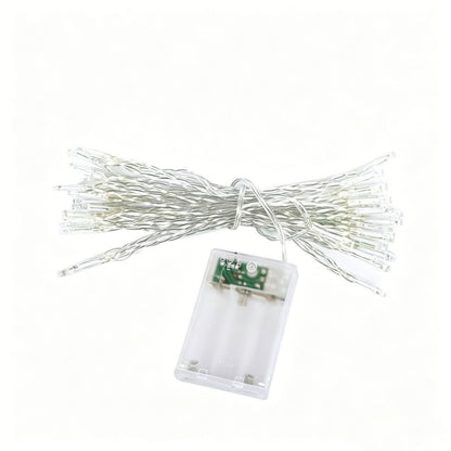 LED-Lichterkette mit Batteriebetrieb, transparent