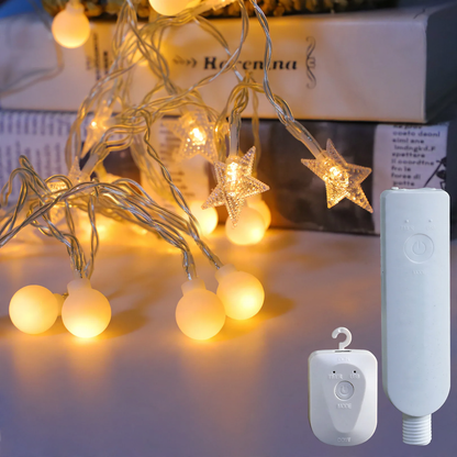 LED-Lichterkette mit Fernbedienung, wiederaufladbar