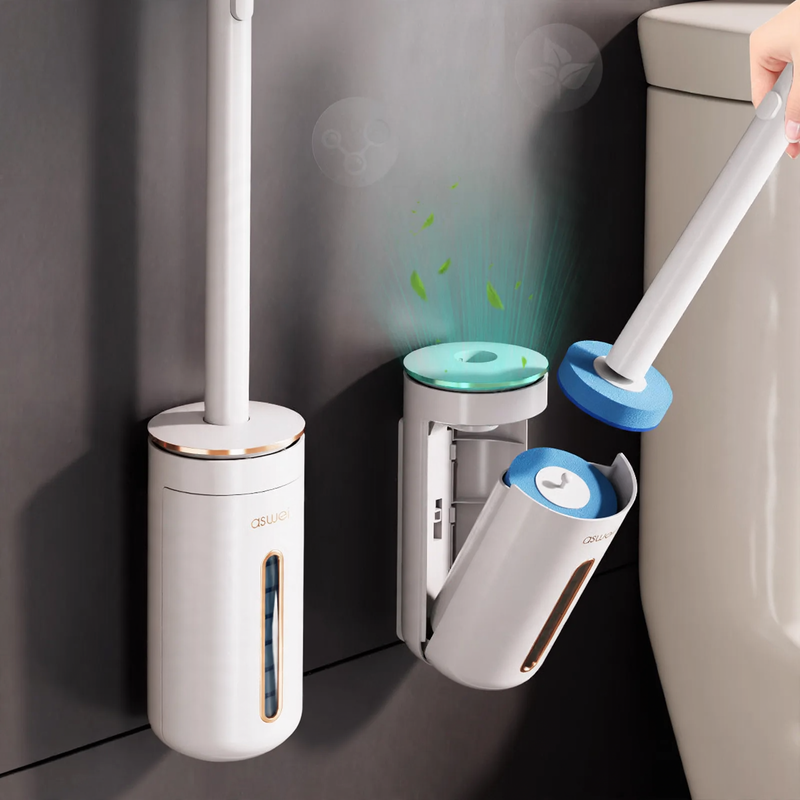 Toilettenbürste mit austauschbaren Bürstenköpfen