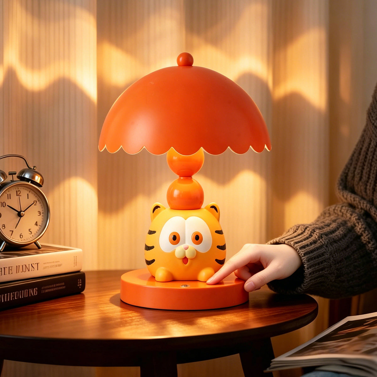 Garfield-Tischlampe mit Farbwechsel