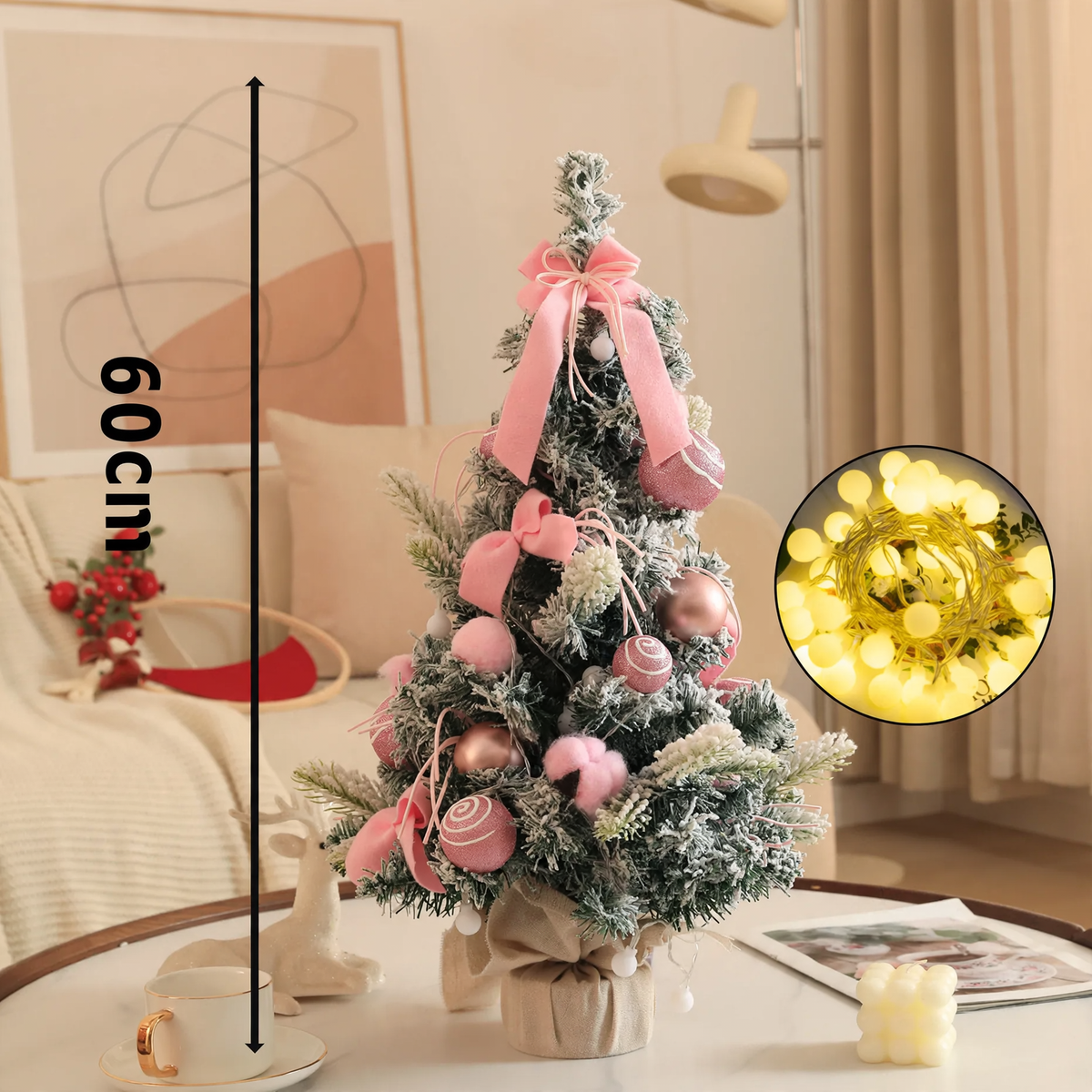 Dekorative Tisch-Weihnachtsbaum-Sets mit Beleuchtung
