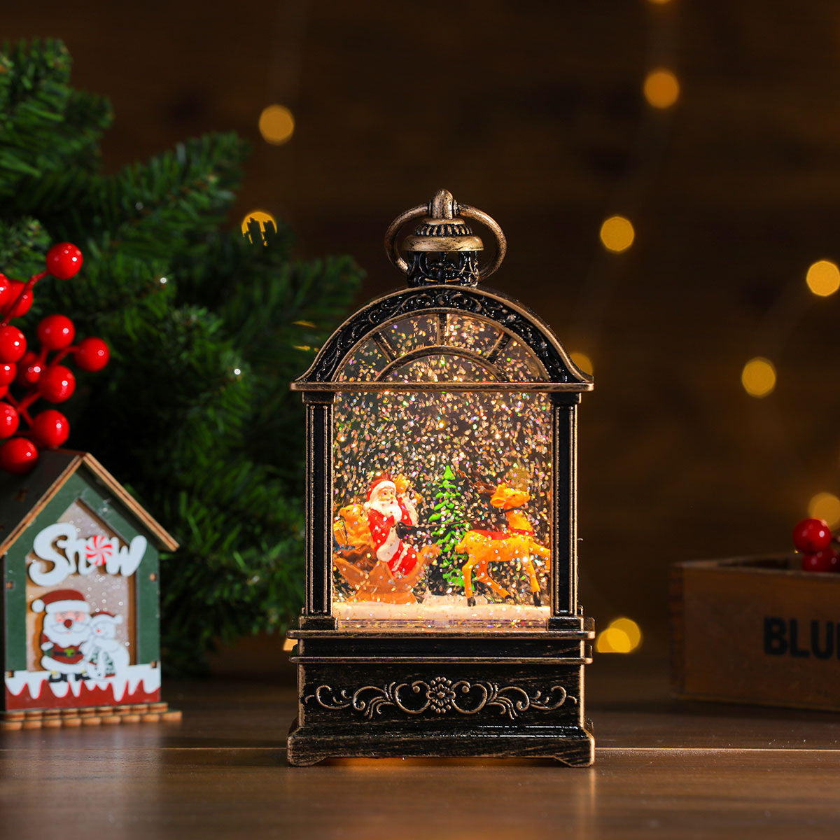 Dekorative Weihnachts-Fensterleuchte mit Musik und Licht