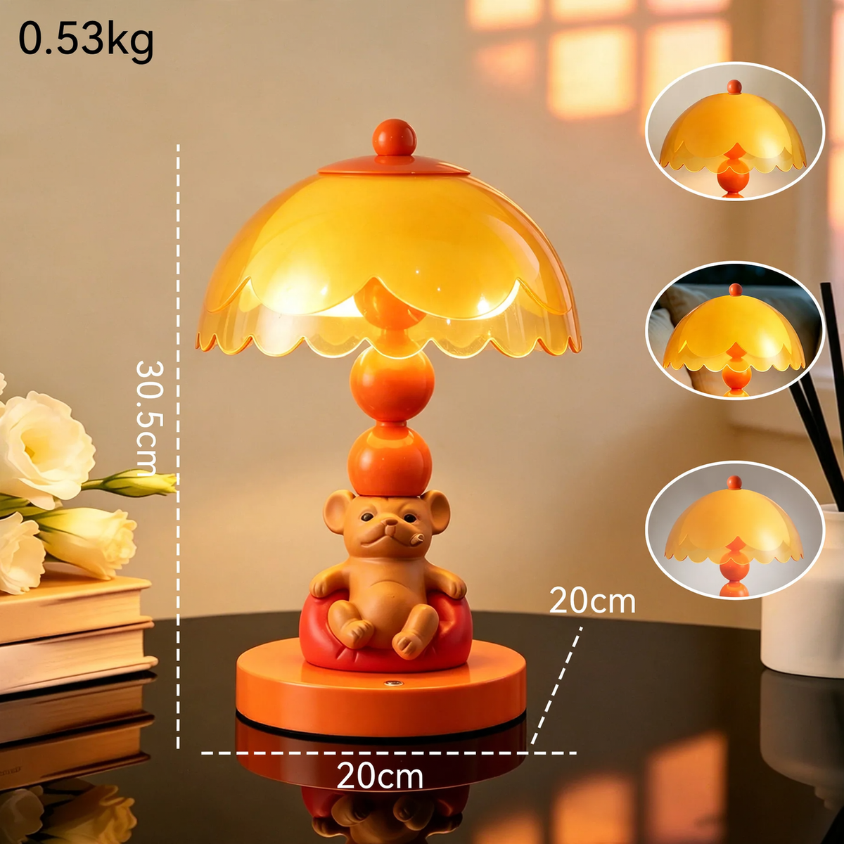 Französische Bulldogge Nachttischlampe