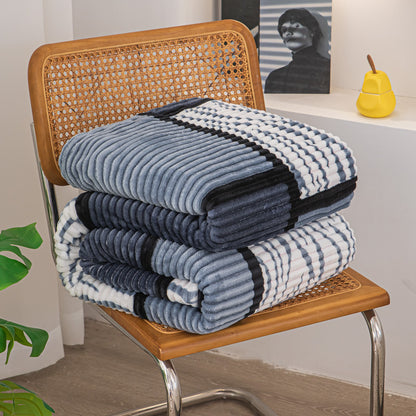 Moderne Flanelldecke mit geometrischem Karomuster