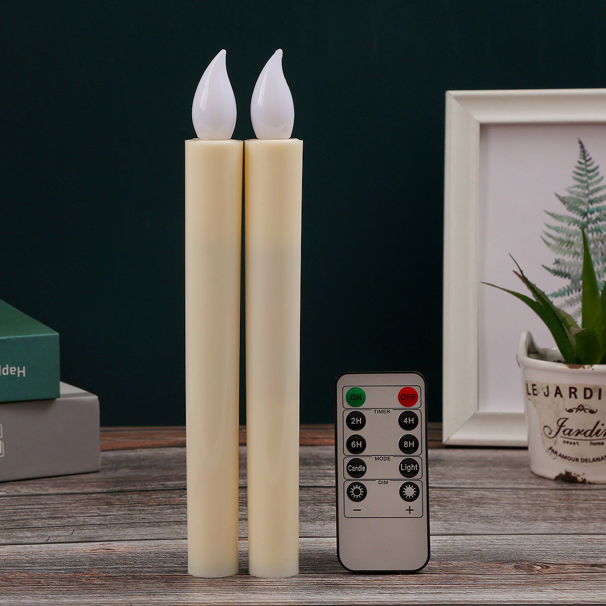 Zylindrische LED-Stabkerze aus Kunststoff