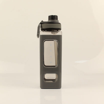 Große Trinkflasche mit Strohhalm 700–900 ml