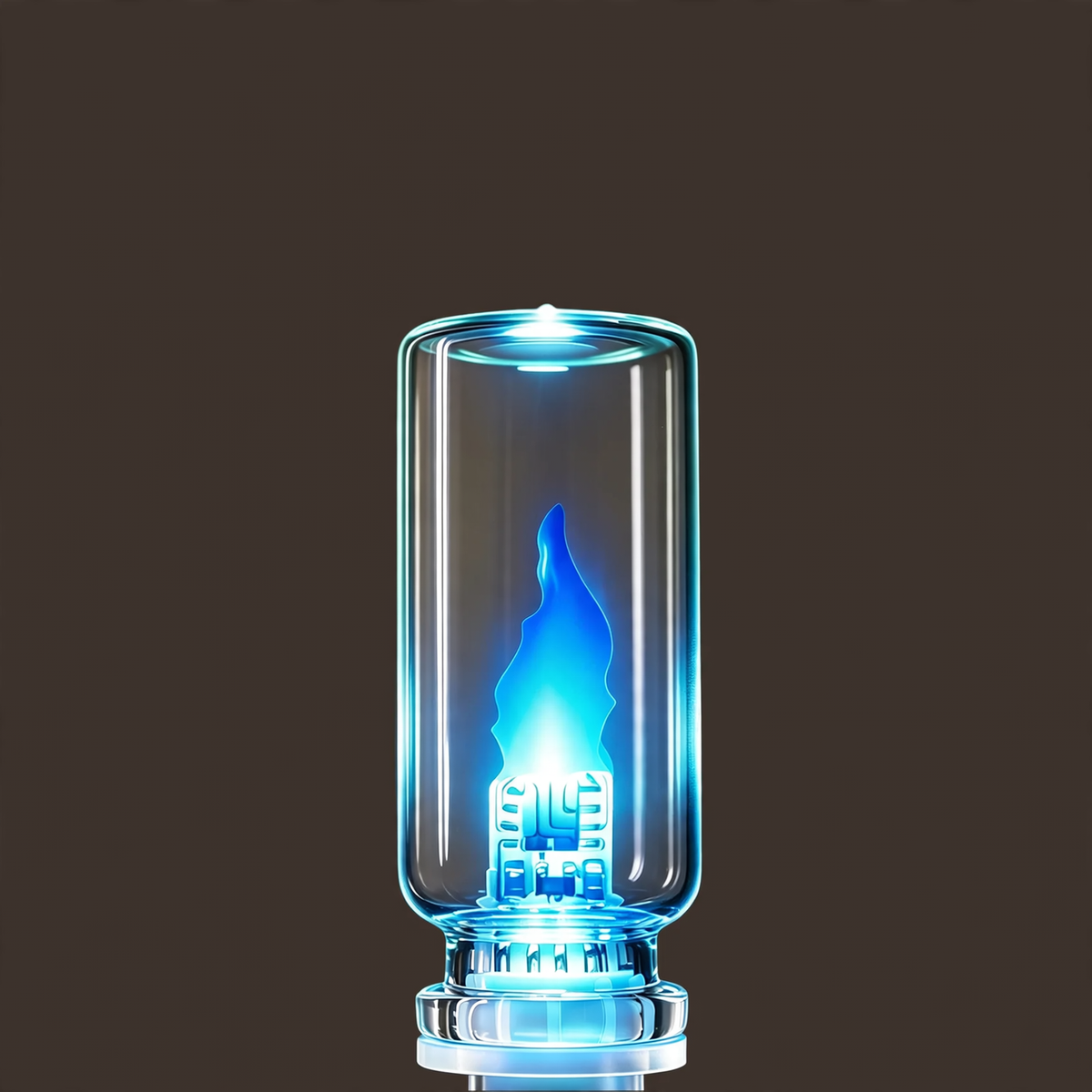LED-Flammenlicht, USB-Anschluss, Glas und ABS