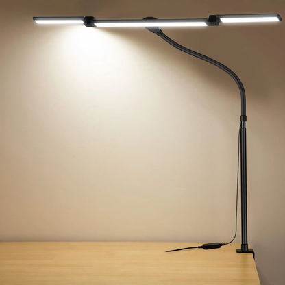 Dreifach-LED-Schreibtischlampe mit Klemmvorrichtung