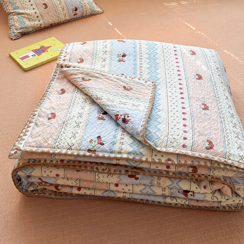 Baumwoll-Sommerdecke mit Puffbaumwolle-Füllung