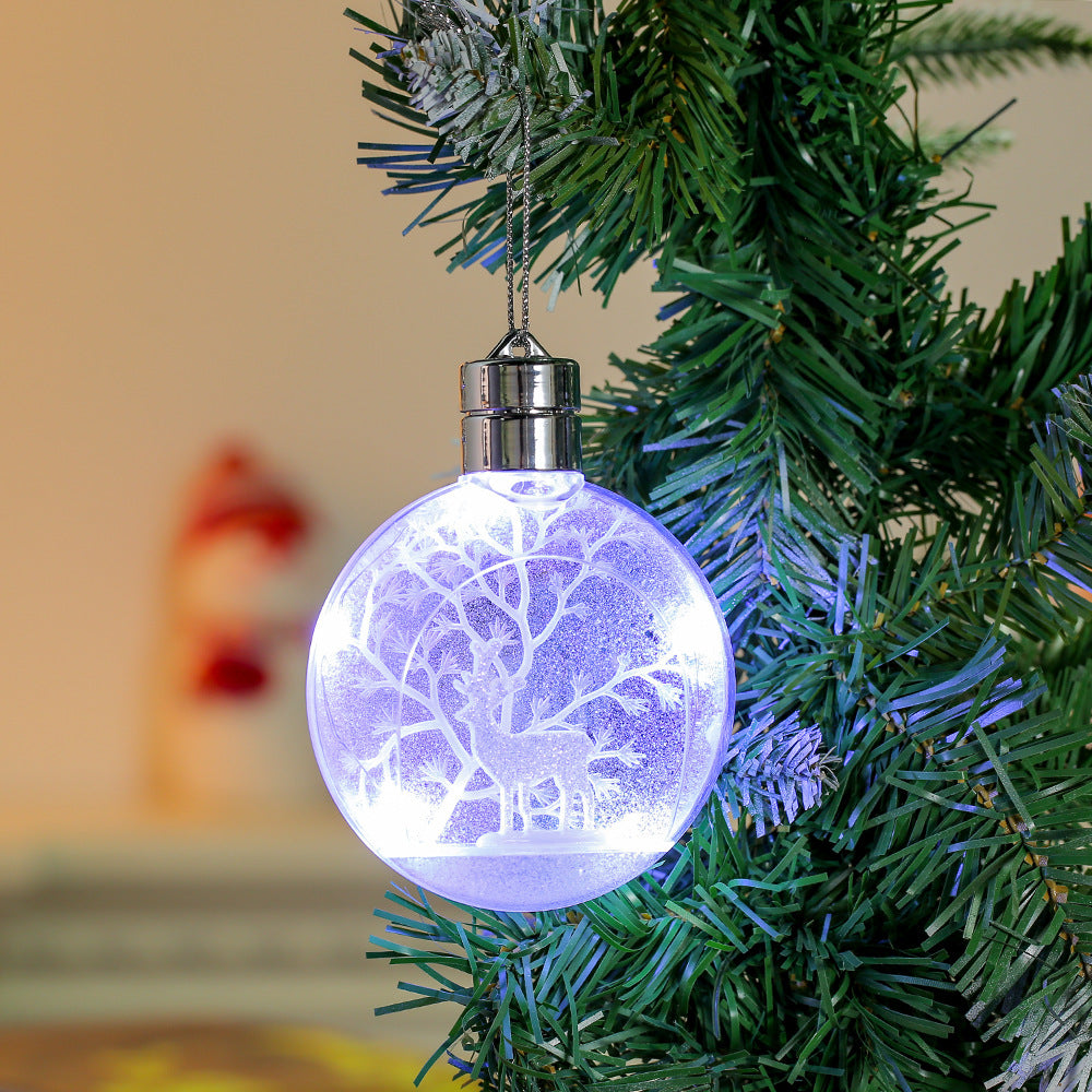 Dekorative, beleuchtete Weihnachtskugel zum Aufhängen