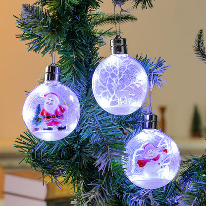Dekorative, beleuchtete Weihnachtskugel zum Aufhängen