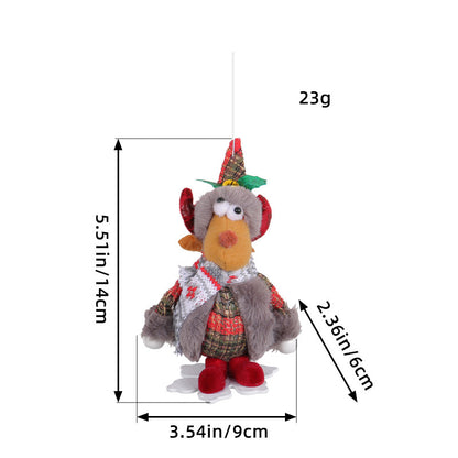 Weihnachts-Wichtel mit Strickmütze und Geweih