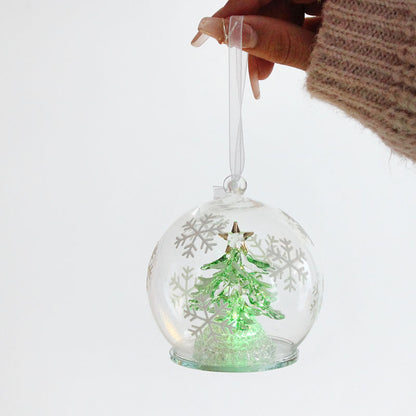 Glas-Weihnachtsbaum, 8,5 cm, handgeferti Dekoration