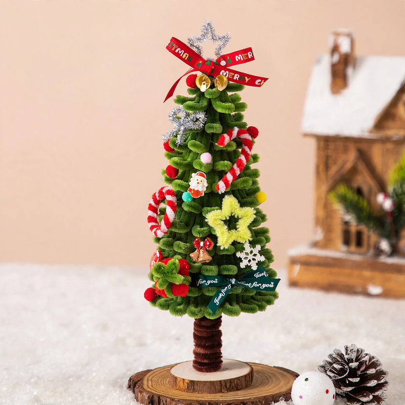 DIY-Weihnachtsbaum-Set aus Holz, 12x28 cm