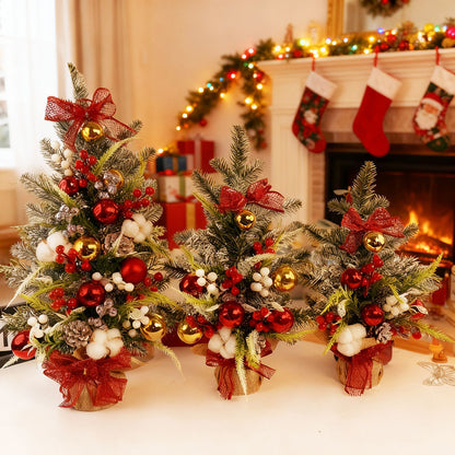 Mini-Weihnachtsbaum, beflockt, für den Tisch, 45 cm