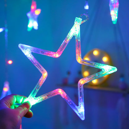 LED-Sternen-Lichterkette für festliche Dekoration