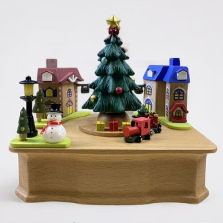 Dekorative Weihnachts-Spieluhr aus Holz