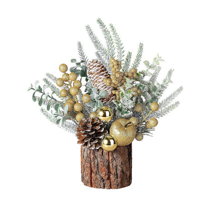 Mini-Weihnachtsbaum im Holzfass-Design