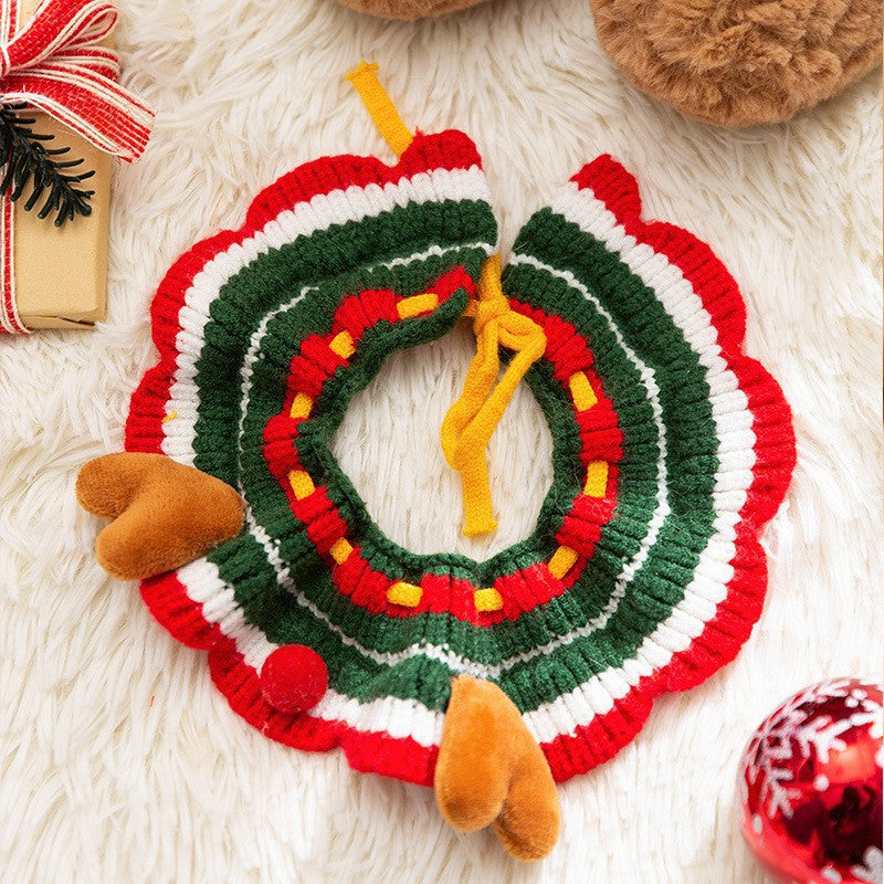 Gestrickte Halstuch für Haustiere, verstellbar