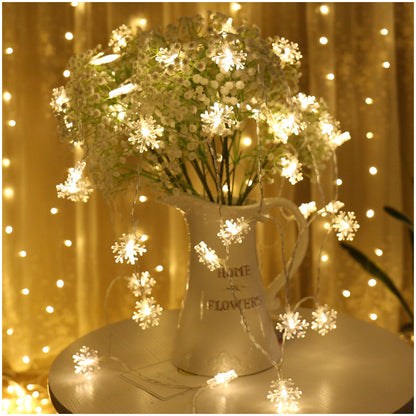LED-Schneeflocken-Lichterkette, batteriebetrieben, Modell YL-XH