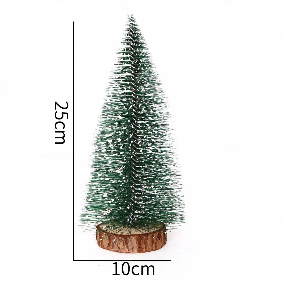 Mini-Weihnachtsbaum mit Holzsockel, beschneit, 10-40cm