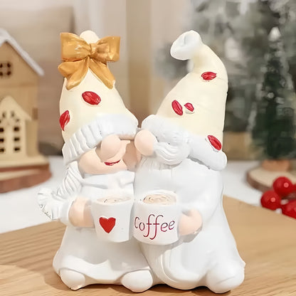 Weihnachts-Wichtel Paar aus Kunstharz