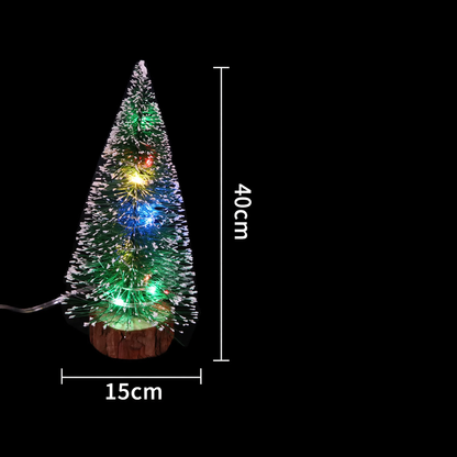 Mini-Weihnachtsbaum mit LED-Beleuchtung als Tischdekoration
