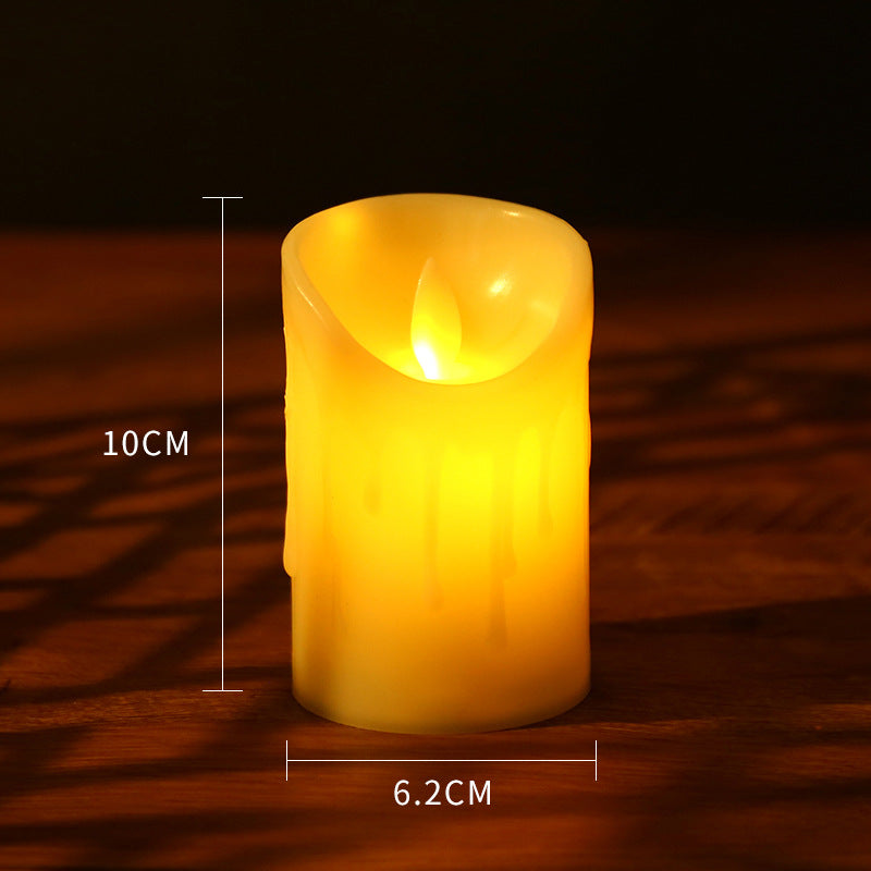 LED-Echtwachs-Optik-Kerzen mit Flackereffekt