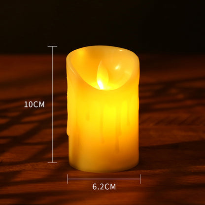 LED-Echtwachs-Optik-Kerzen mit Flackereffekt