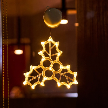 LED-Fensterleuchte mit Saugnapf, weihnachtliches Design
