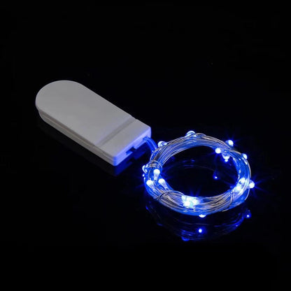 LED-Kupferdraht-Lichterkette mit Knopfzellen-Batterie