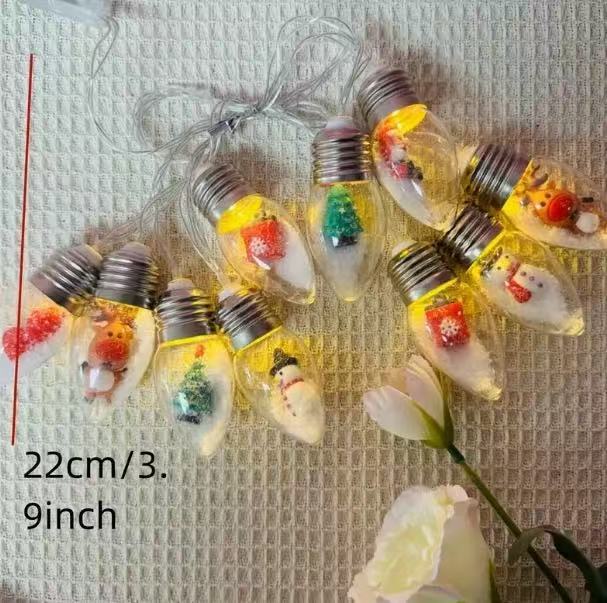 LED-Lichterkette mit weihnachtlichen Motiven