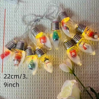 LED-Lichterkette mit weihnachtlichen Motiven